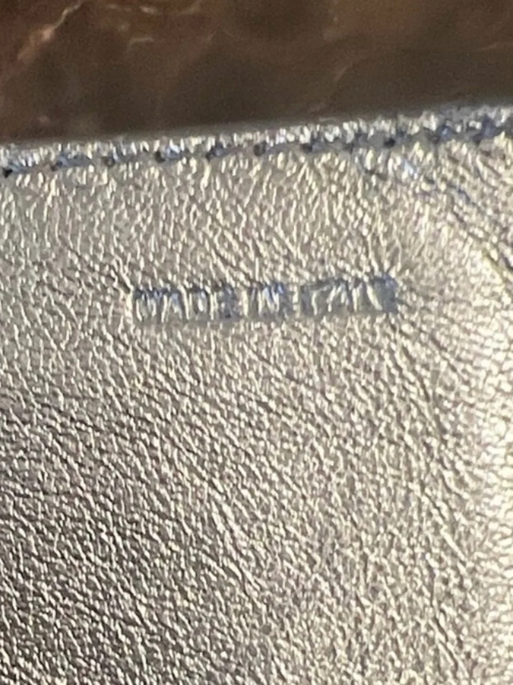 Fendi Silver Metallic Logo Wallet